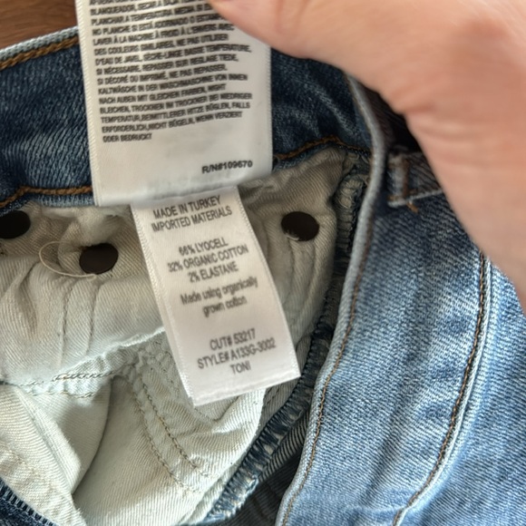 Agolde size 24 Toni mid rise straight leg jeans - Picture 3 of 3